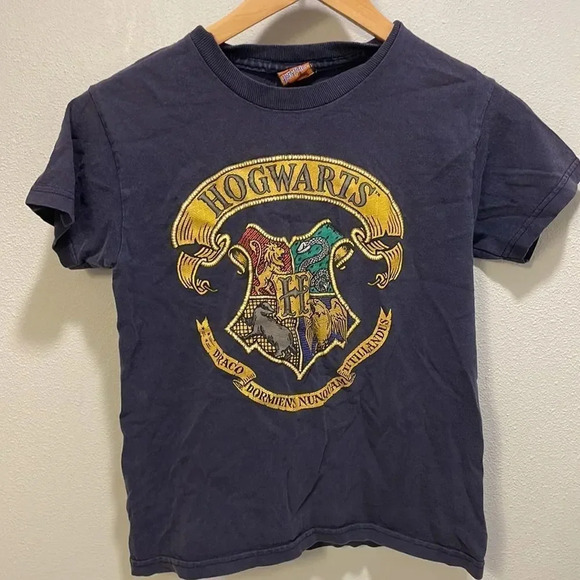HARRY Potter kids Hogwarts navy blue tee shirt - Picture 2 of 7